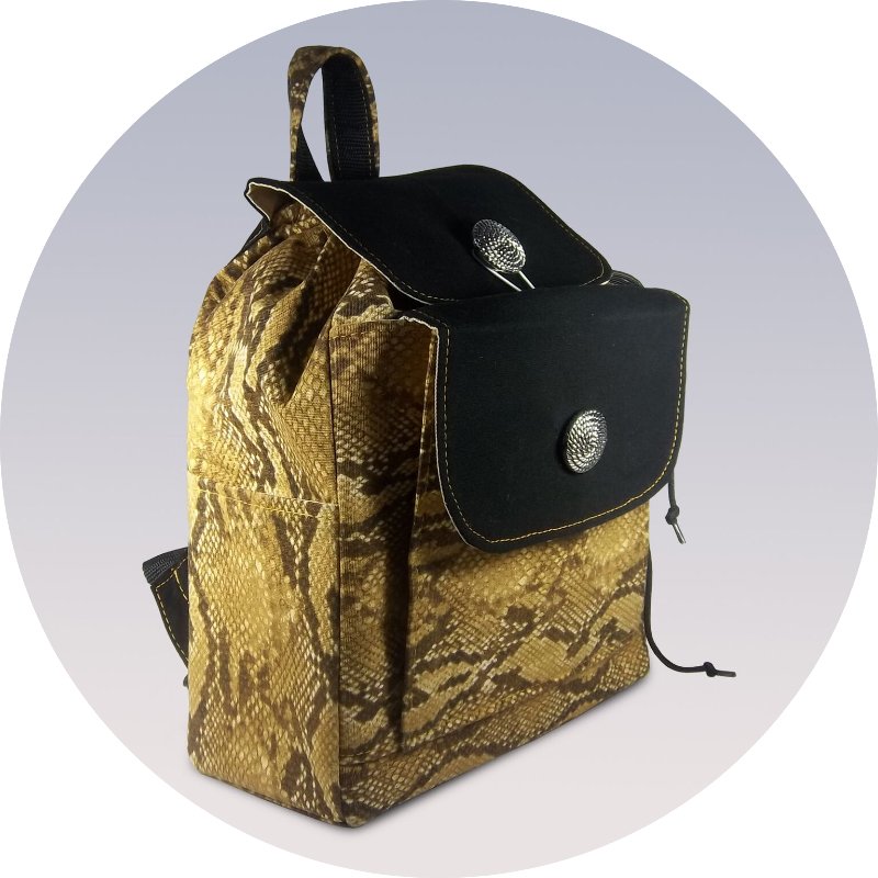 Animal Print Handmade Backpack