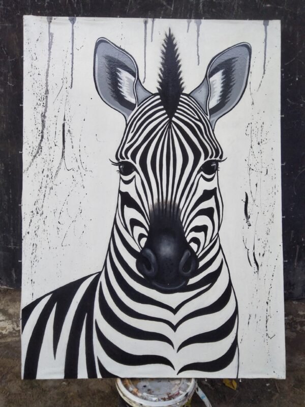 Abstract zebra painting