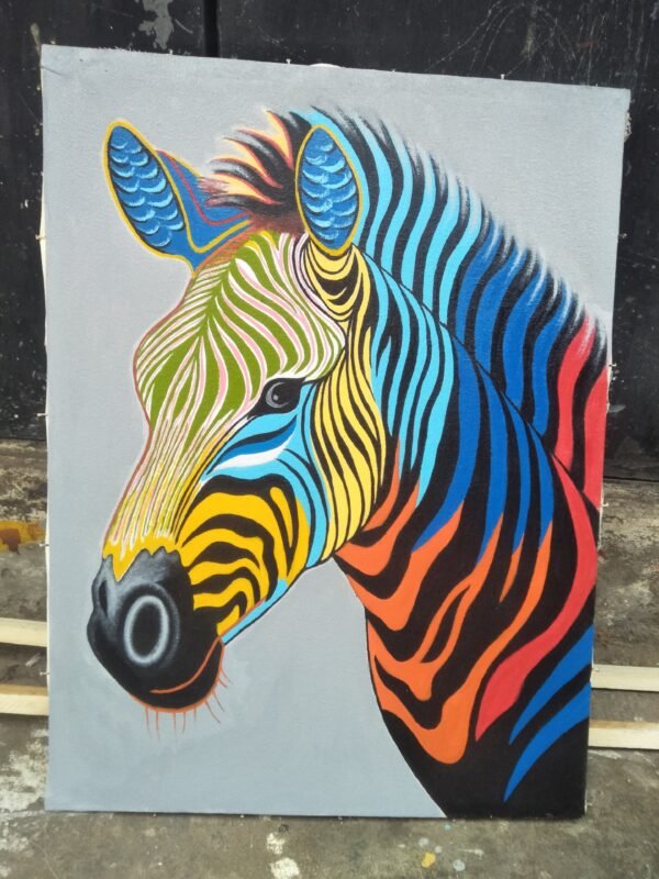 Abstract zebra painting