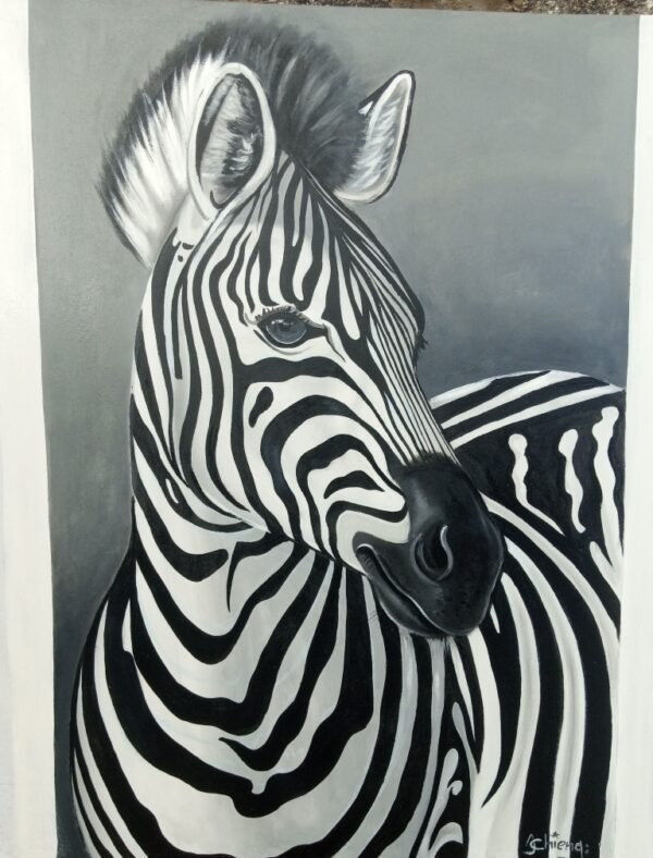 Acrylic Zebra Painting Acrylic Zebra Painting