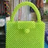 Light green beaded small bag