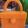 Orange Beaded Bag.