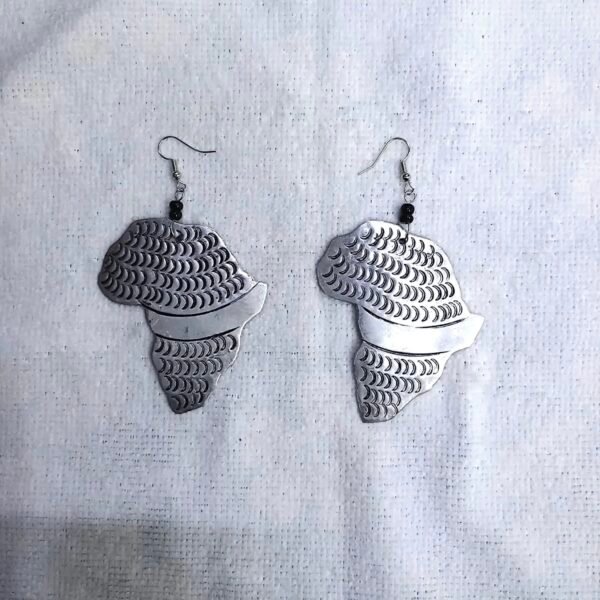 Africa Silver Earrings