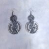 Grey and White Sprial Earings